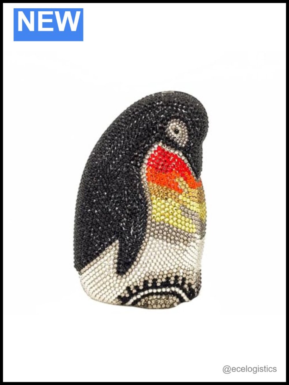 Crystal Emperor Penguin Clutch for Weddings Parties Rhinestone Evening Bag